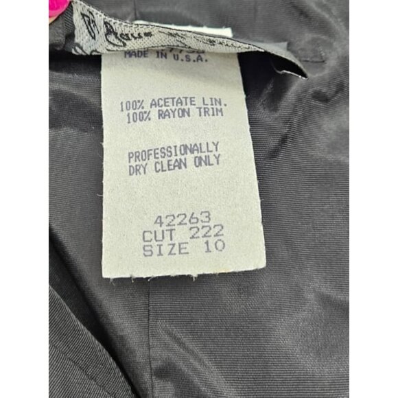 Vtg Deadstock Dovizia by Jane McCartney Flapper Fringe Dress Womens 10 Black - Picture 8 of 8